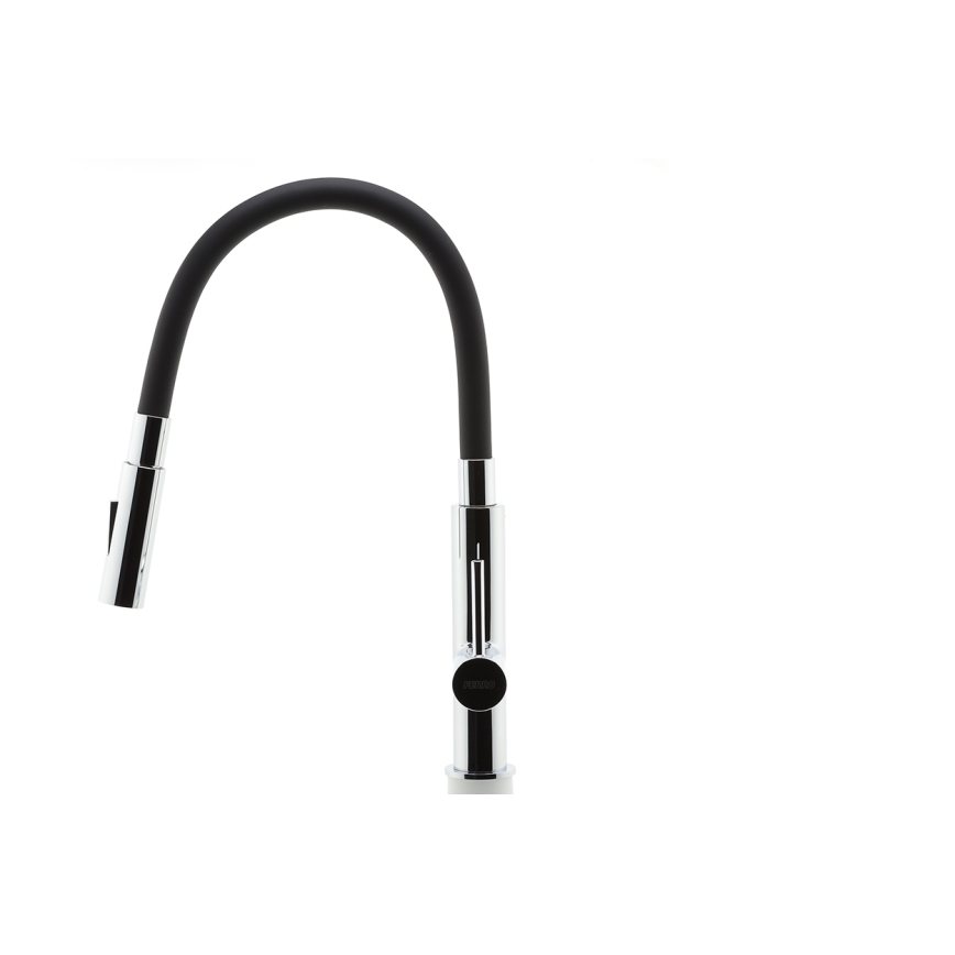 FERRO - Hane m. fleksibel arm skinnende krom/sort