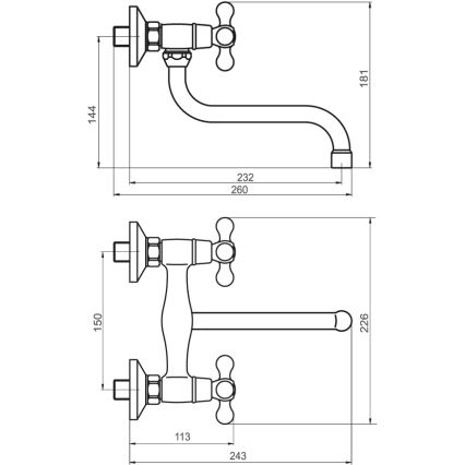 FERRO - Køkken-/håndvaskarmatur ANTICA i bronze