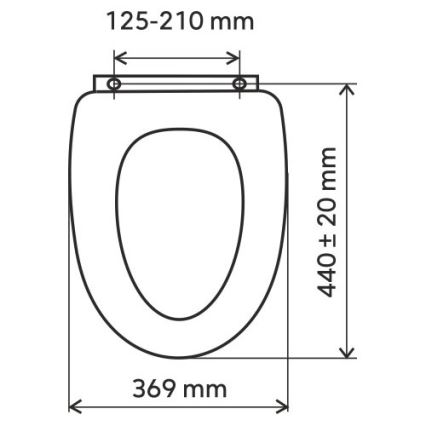 FERRO - Toiletbræt SoftClose, duroplast, sort