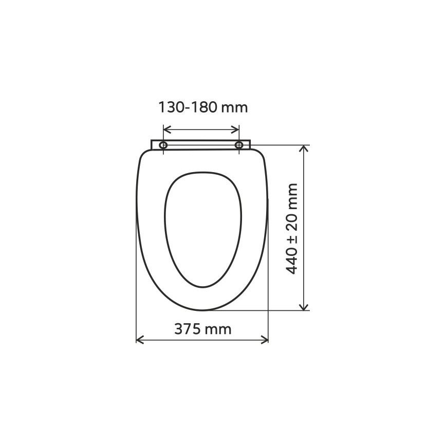 FERRO - Toiletbræt SoftClose MDF/hvid