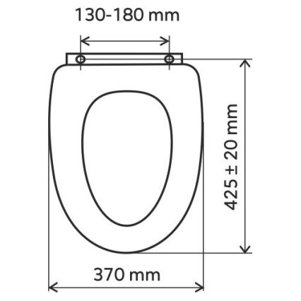 FERRO - Toiletsæde duroplast/hvid