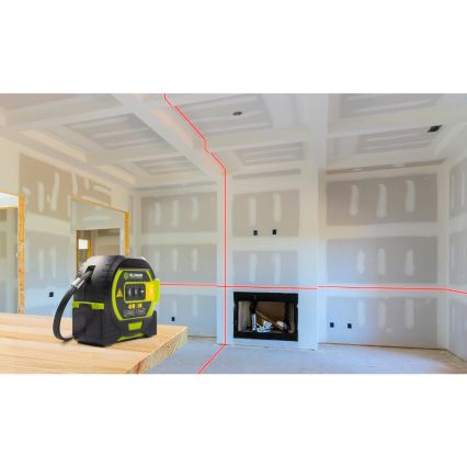 Fieldmann - Afstandsmåler med laser med LED-lys display og roulette meter 2xAA