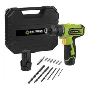 Fieldmann - AKU Boremaskine med tilbehør 12V 1300 mAh