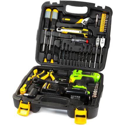 Fieldmann - AKU-boremaskine med tilbehør 12V 1300 mAh