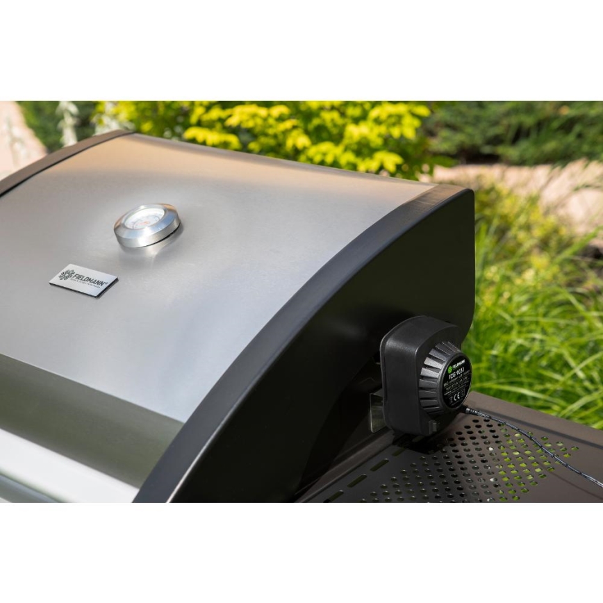 Fieldmann - Gasgrill med 3 brændere i mat krom