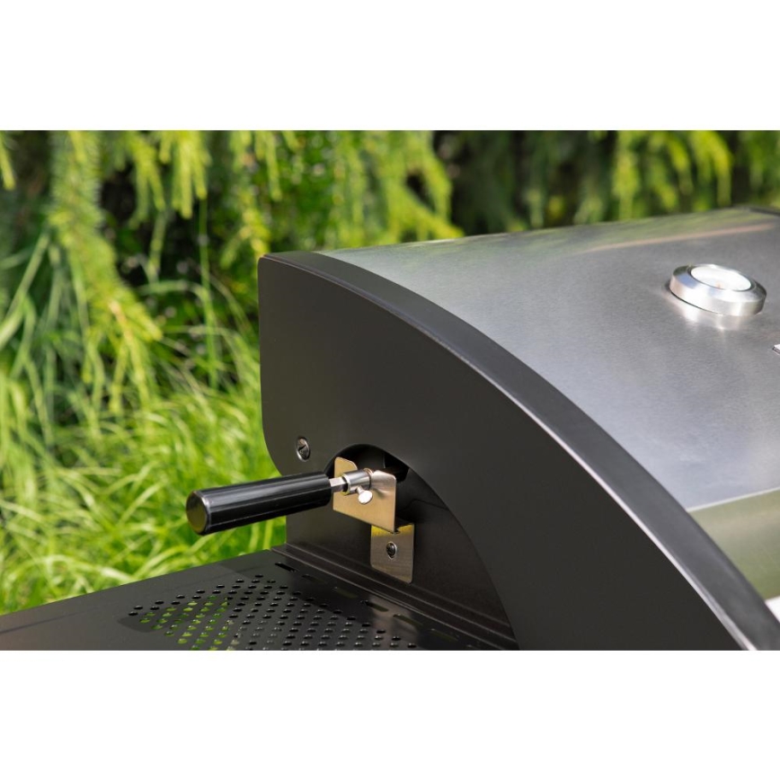 Fieldmann - Gasgrill med 3 brændere i mat krom