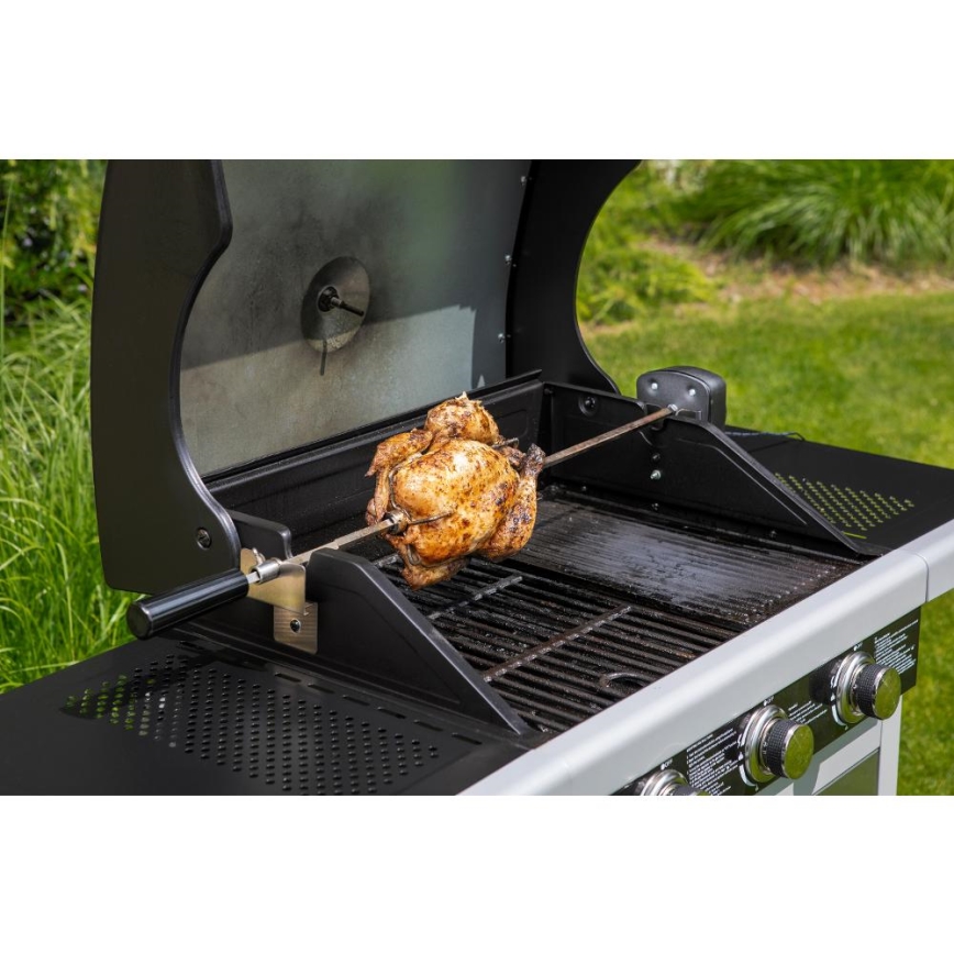 Fieldmann - Gasgrill 3x brændere mat krom