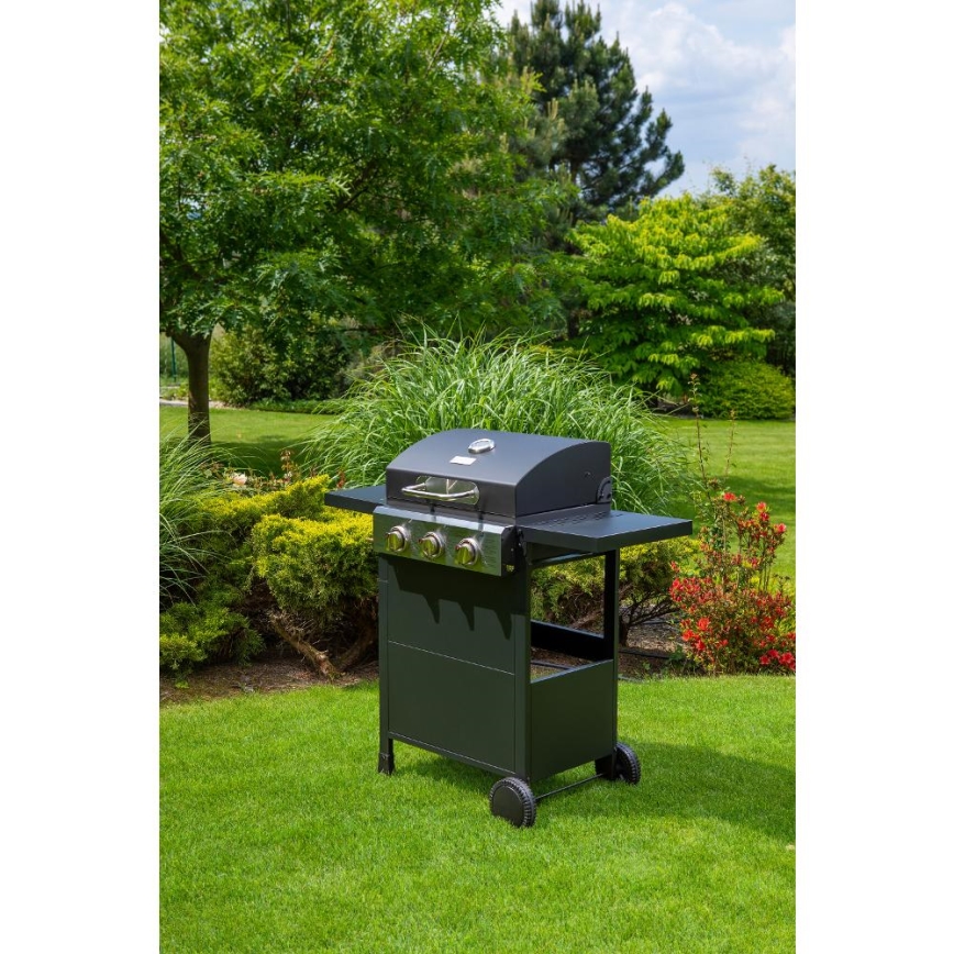 Fieldmann - Gasgrill 3x brændere sort