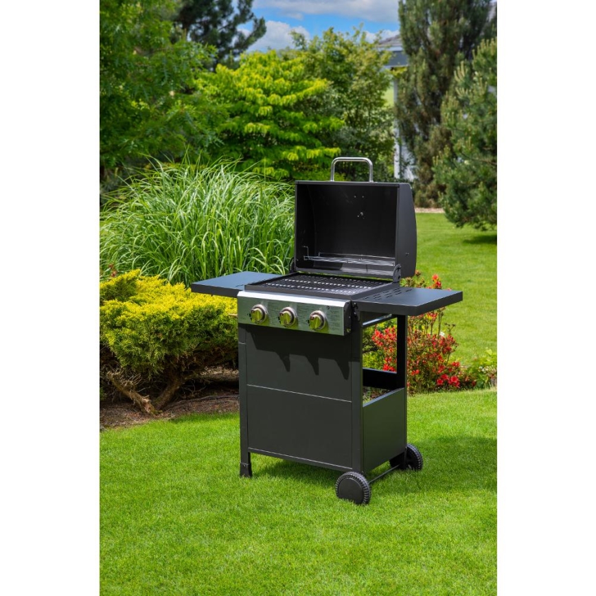 Fieldmann - Gasgrill 3x brændere sort