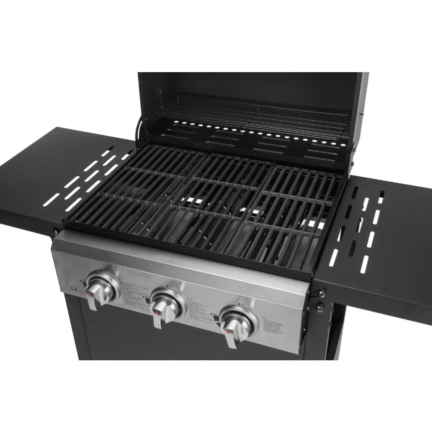 Fieldmann - Gasgrill 3x brændere sort