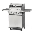 Fieldmann - Gasgrill med 5 brændere, mat krom