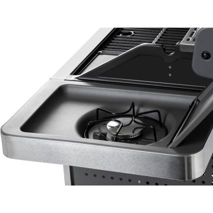 Fieldmann - Gasgrill med 5 brændere, mat krom