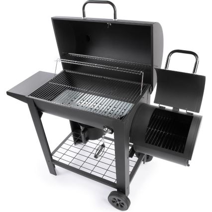 Fieldmann - Kulgrill m. røghus sort