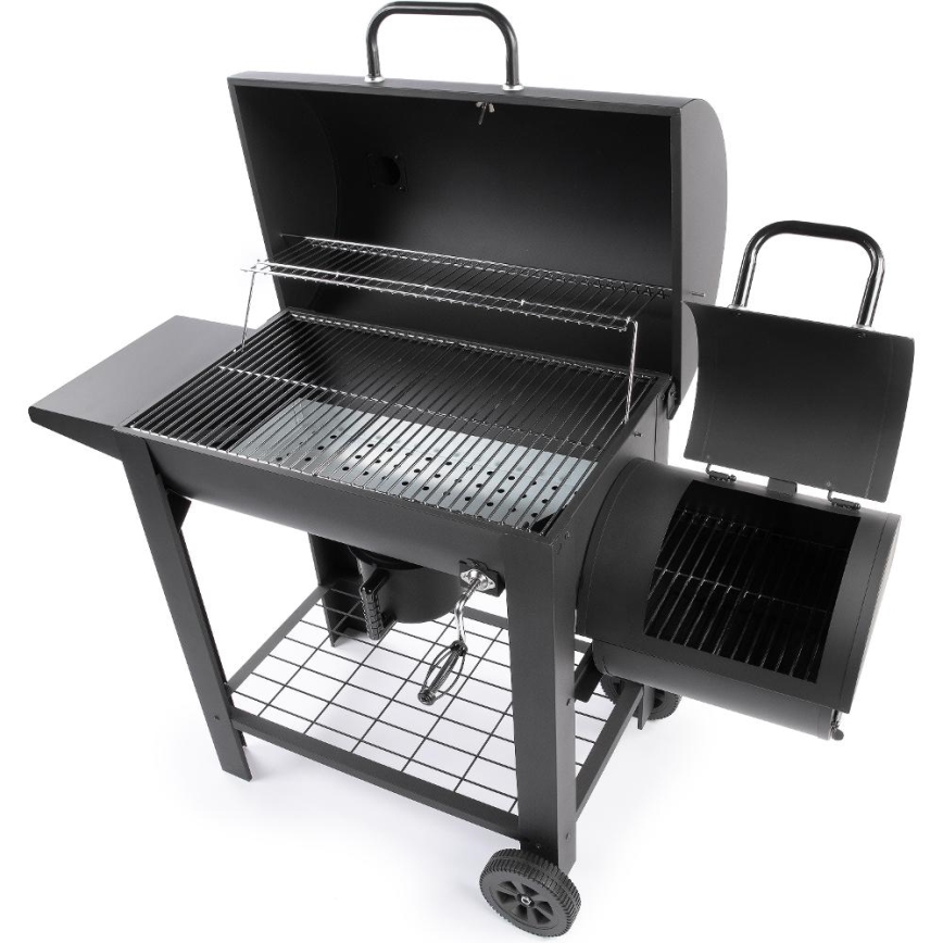 Fieldmann - Kulgrill m. røghus sort