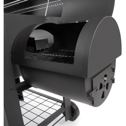 Fieldmann - Kulgrill m. røghus sort