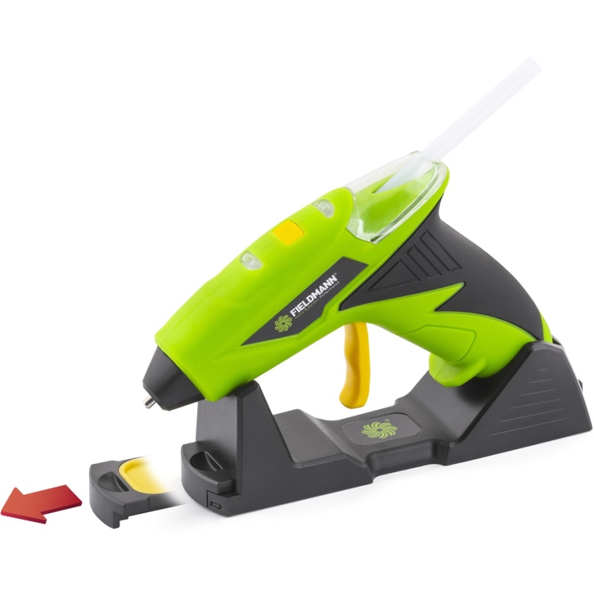 Fieldmann - Ledningsfri limpistol 4V 1500 mAh grøn