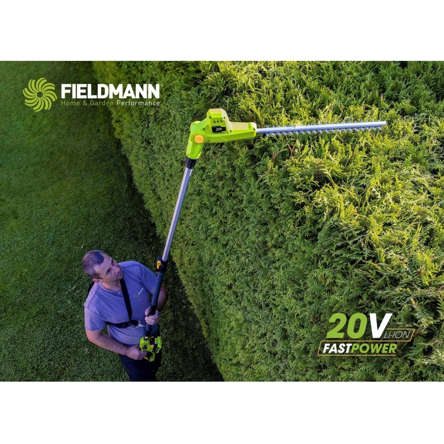 Fieldmann - Ledningsfri og teleskopisk hækkeklipper 20V