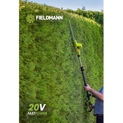 Fieldmann - Ledningsfri og teleskopisk hækkeklipper 20V