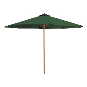 Fieldmann - Parasol diameter 3 m grøn/akacietræ