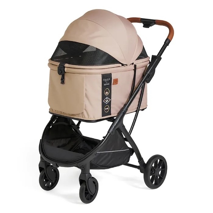 Fikago - Klapvogn til hunde og katte AGILE HUGGY beige