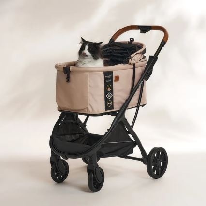 Fikago - Klapvogn til hunde og katte AGILE HUGGY beige