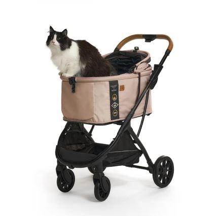 Fikago - Klapvogn til hunde og katte AGILE HUGGY beige