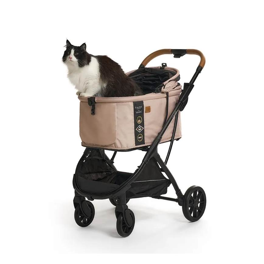 Fikago - Klapvogn til hunde og katte AGILE HUGGY beige
