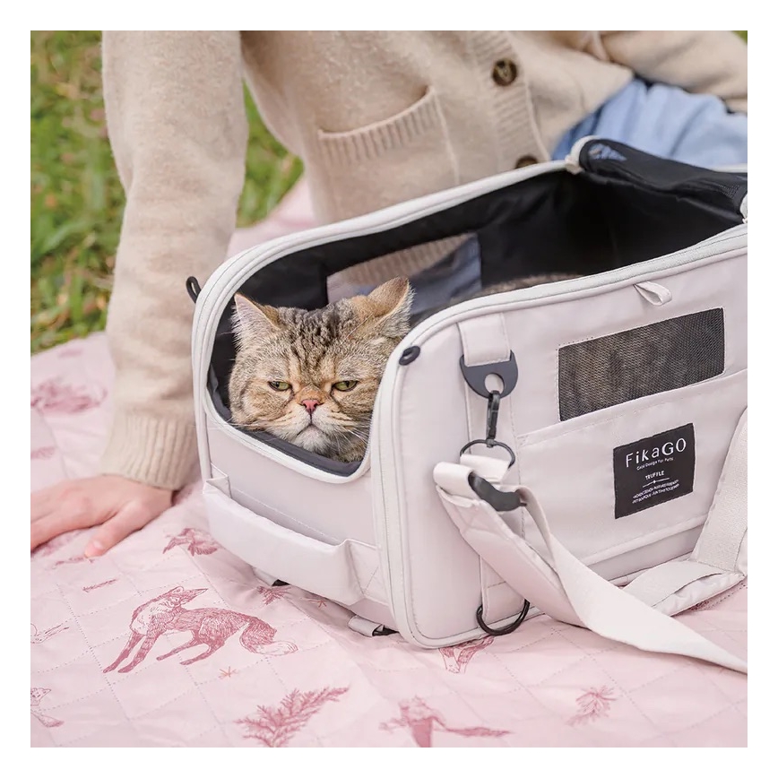 Fikago - Travel carrier bag til dogs og cats TRUFFLE Artic Blomst