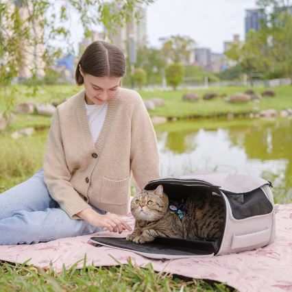 Fikago - Travel carrier bag til dogs og cats TRUFFLE Artic Blomst