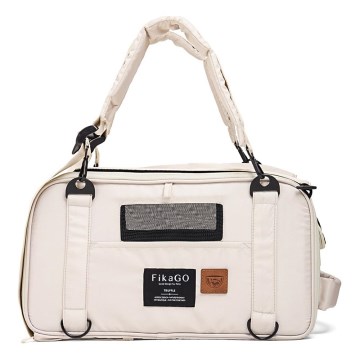 Fikago - Travel carrier bag til dogs og cats TRUFFLE Creamy Cloud