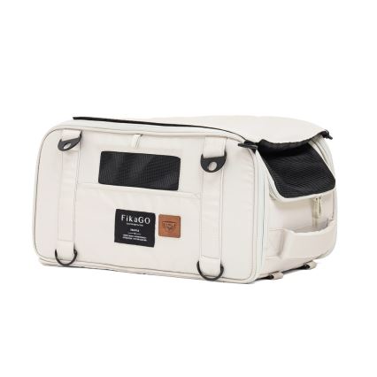 Fikago - Travel carrier bag til dogs og cats TRUFFLE Creamy Cloud