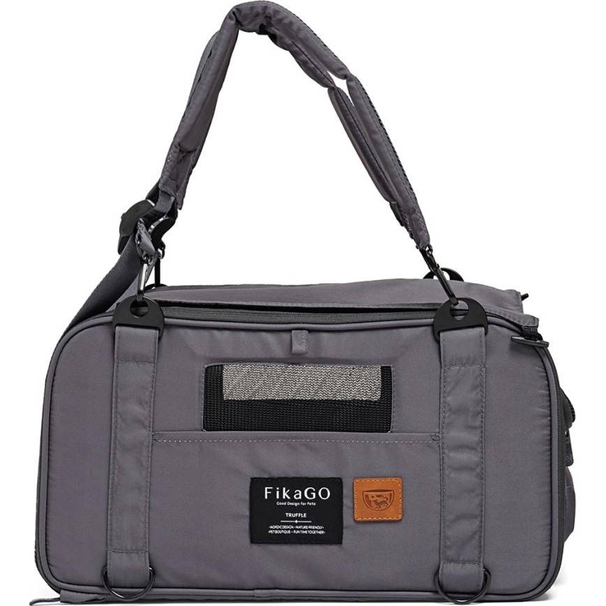 Fikago - Travel carrier bag til dogs og cats TRUFFLE Grey
