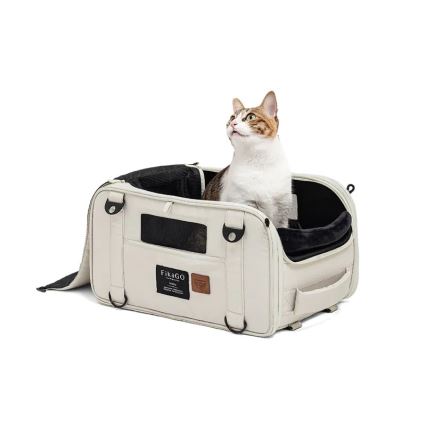 Fikago - Travel carrier bag til dogs og cats TRUFFLE Grey