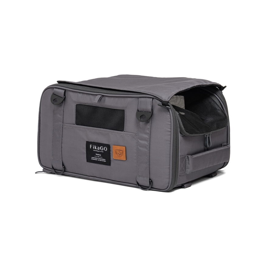 Fikago - Travel carrier bag til dogs og cats TRUFFLE Grey