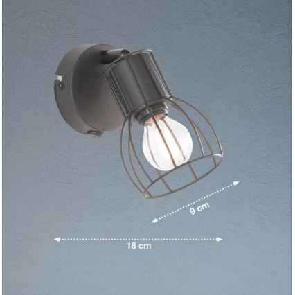 Fischer & Honsel 30074 - Vægspot KAFES 1xE14/25W/230V