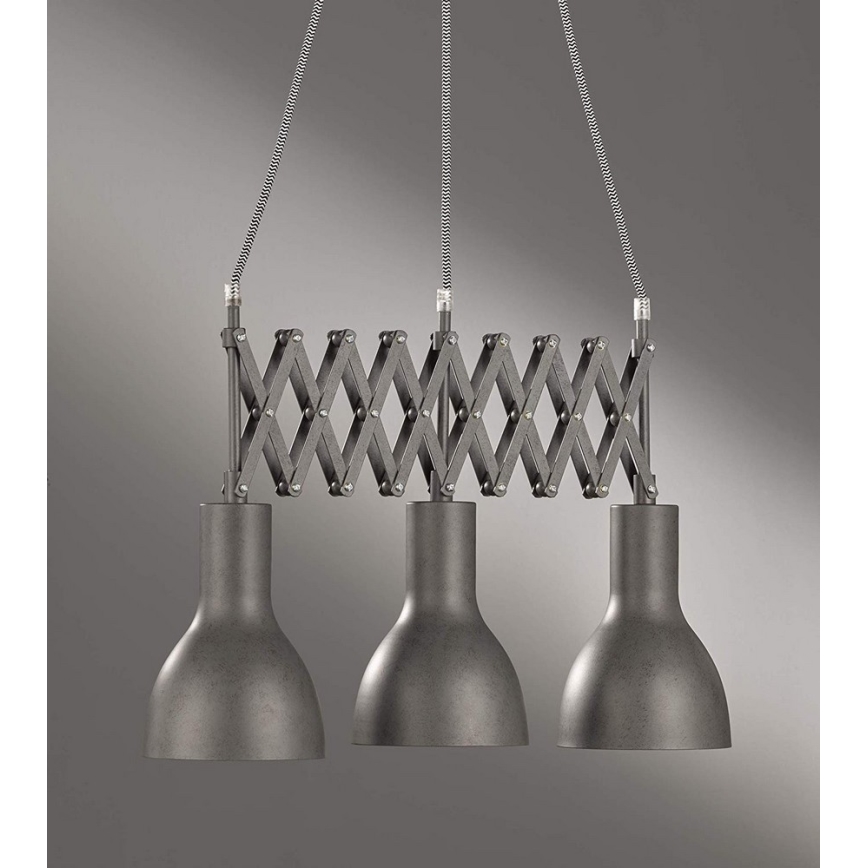 Fischer & Honsel 60273 - Lysekrone i en snor PULL 3xE27/40W/230V