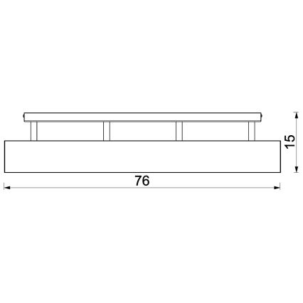 Fladmonteret loftlampe MAISON 4xGU10/8W/230V eg