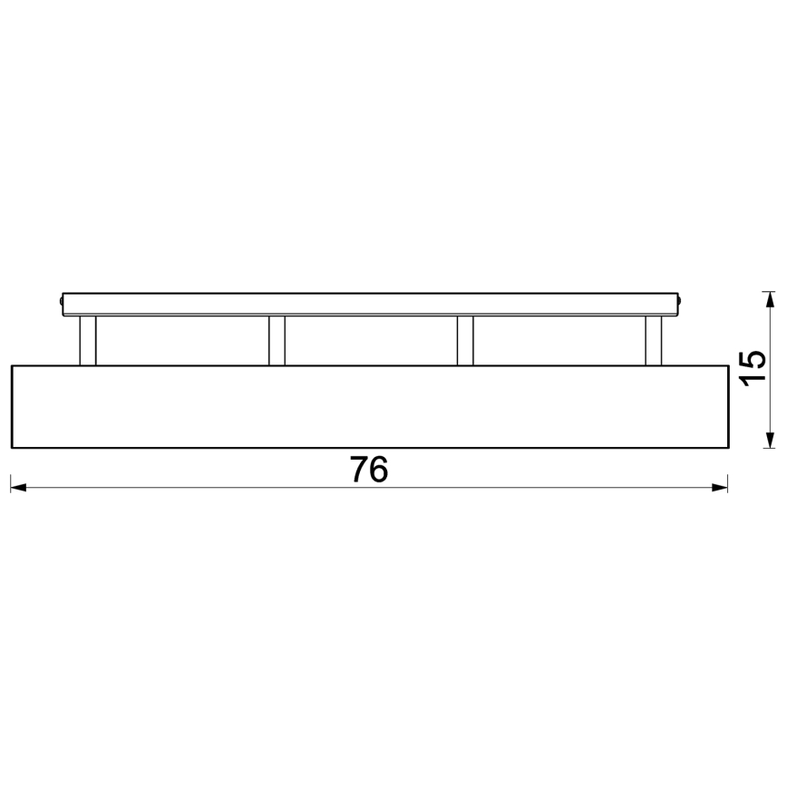 Fladmonteret loftlampe MAISON 4xGU10/8W/230V eg