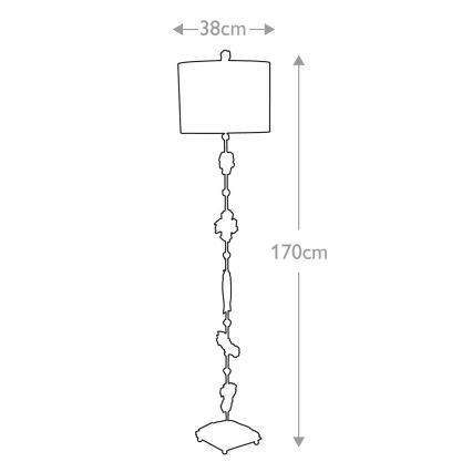 Flambeau - Gulvlampe FRAGMENT 1xE27/60W/230V