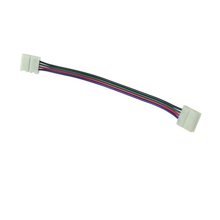 Fleksibel bifacial connector til RGB LED strips 4pin 10 mm