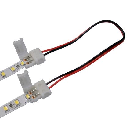 Fleksibel bifacial kantet connector til 2-pin LED strips 8 mm