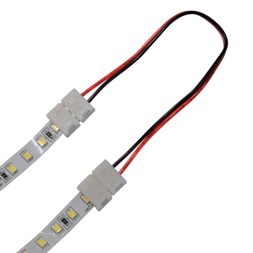 Fleksibel bifacial kantet connector til 2-pin LED strips 8 mm