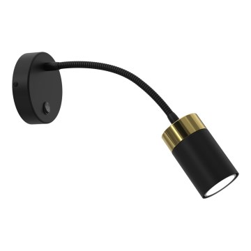 Fleksibel bordlampe JOKER 1xGU10/8W/230V sort/guld