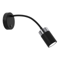 Fleksibel bordlampe JOKER 1xGU10/8W/230V sort/mat krom