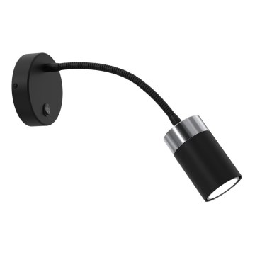 Fleksibel bordlampe JOKER 1xGU10/8W/230V sort/mat krom