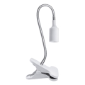Fleksibel bordlampe med klemme CLIP 1xE27/30W/230V hvid