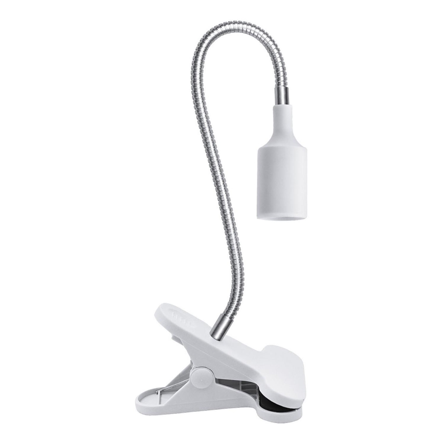 Fleksibel bordlampe med klemme CLIP 1xE27/30W/230V hvid
