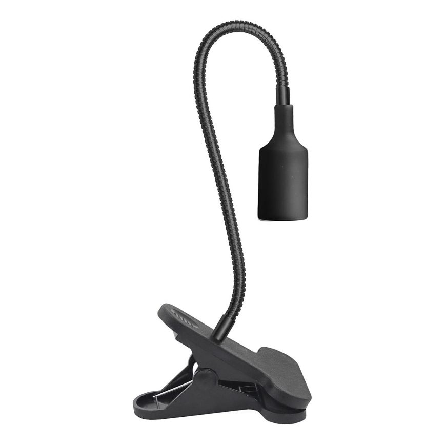 Fleksibel bordlampe med klemme CLIP 1xE27/30W/230V sort
