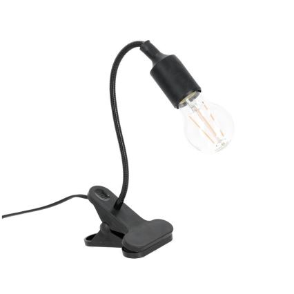 Fleksibel bordlampe med klemme CLIP 1xE27/30W/230V sort