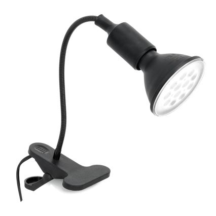Fleksibel bordlampe med klemme CLIP 1xE27/30W/230V sort